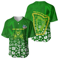 Ancient Order Of Hibernians Baseball Jersey Irish Celtic Knotwork - Shamrock Harp
