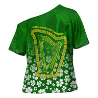 Ancient Order Of Hibernians Cross Shoulder Shirt Irish Celtic Knotwork - Shamrock Harp