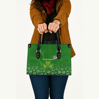 Ancient Order Of Hibernians Leather Bag Irish Celtic Knotwork - Shamrock Harp