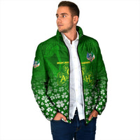 Ancient Order Of Hibernians Padded Jacket Irish Celtic Knotwork - Shamrock Harp