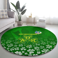 Ancient Order Of Hibernians Round Carpet Irish Celtic Knotwork - Shamrock Harp
