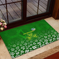 Ancient Order Of Hibernians Rubber Doormat Irish Celtic Knotwork - Shamrock Harp