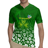 Ancient Order Of Hibernians Rugby Jersey Irish Celtic Knotwork - Shamrock Harp