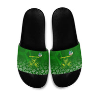 Ancient Order Of Hibernians Slide Sandals Irish Celtic Knotwork - Shamrock Harp
