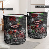 Personalized Wild West Borderlands Laundry Basket Urban Street Graffiti Art Skull Scorpion Symbols