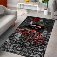 Personalized Wild West Borderlands Area Rug Urban Street Graffiti Art Skull Scorpion Symbols