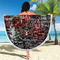 Personalized Wild West Borderlands Beach Blanket Urban Street Graffiti Art Skull Scorpion Symbols
