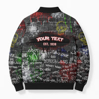 Personalized Wild West Borderlands Bomber Puffer Jacket Urban Street Graffiti Art Skull Scorpion Symbols