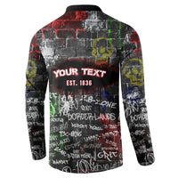Personalized Wild West Borderlands Button Sweatshirt Urban Street Graffiti Art Skull Scorpion Symbols