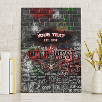 Personalized Wild West Borderlands Canvas Wall Art Urban Street Graffiti Art Skull Scorpion Symbols