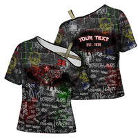 Personalized Wild West Borderlands Cross Shoulder Shirt Urban Street Graffiti Art Skull Scorpion Symbols