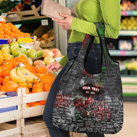 Personalized Wild West Borderlands Grocery Bag Urban Street Graffiti Art Skull Scorpion Symbols