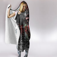 Personalized Wild West Borderlands Hooded Blanket Urban Street Graffiti Art Skull Scorpion Symbols