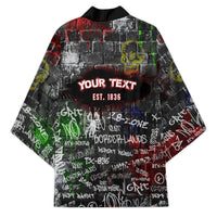 Personalized Wild West Borderlands Kimono Urban Street Graffiti Art Skull Scorpion Symbols