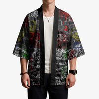 Personalized Wild West Borderlands Kimono Urban Street Graffiti Art Skull Scorpion Symbols