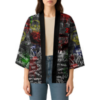 Personalized Wild West Borderlands Kimono Urban Street Graffiti Art Skull Scorpion Symbols