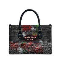 Personalized Wild West Borderlands Leather Bag Urban Street Graffiti Art Skull Scorpion Symbols