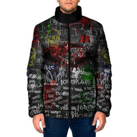 Personalized Wild West Borderlands Padded Jacket Urban Street Graffiti Art Skull Scorpion Symbols