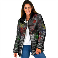 Personalized Wild West Borderlands Padded Jacket Urban Street Graffiti Art Skull Scorpion Symbols