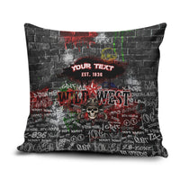 Personalized Wild West Borderlands Pillow Cover Urban Street Graffiti Art Skull Scorpion Symbols