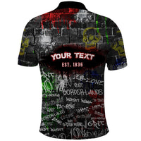 Personalized Wild West Borderlands Polo Shirt Urban Street Graffiti Art Skull Scorpion Symbols