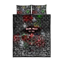 Personalized Wild West Borderlands Quilt Bed Set Urban Street Graffiti Art Skull Scorpion Symbols