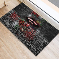 Personalized Wild West Borderlands Rubber Doormat Urban Street Graffiti Art Skull Scorpion Symbols
