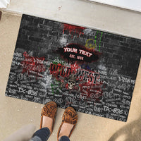 Personalized Wild West Borderlands Rubber Doormat Urban Street Graffiti Art Skull Scorpion Symbols