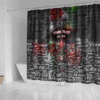 Personalized Wild West Borderlands Shower Curtain Urban Street Graffiti Art Skull Scorpion Symbols