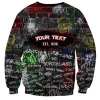 Personalized Wild West Borderlands Sweatshirt Urban Street Graffiti Art Skull Scorpion Symbols