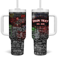 Personalized Wild West Borderlands Tumbler With Handle Urban Street Graffiti Art Skull Scorpion Symbols