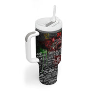Personalized Wild West Borderlands Tumbler With Handle Urban Street Graffiti Art Skull Scorpion Symbols