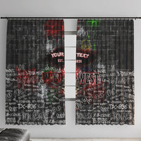 Personalized Wild West Borderlands Window Curtain Urban Street Graffiti Art Skull Scorpion Symbols