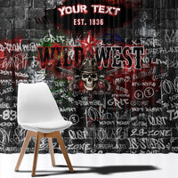 Personalized Wild West Borderlands Window Curtain Urban Street Graffiti Art Skull Scorpion Symbols