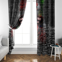 Personalized Wild West Borderlands Window Curtain Urban Street Graffiti Art Skull Scorpion Symbols