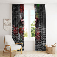 Personalized Wild West Borderlands Window Curtain Urban Street Graffiti Art Skull Scorpion Symbols