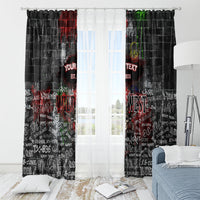 Personalized Wild West Borderlands Window Curtain Urban Street Graffiti Art Skull Scorpion Symbols