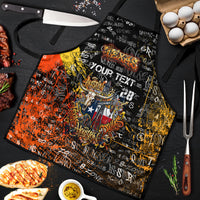 Personalized Texas State Pride Apron Urban Graffiti Style - Longhorn Skull - Oil Derrick Graphic