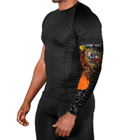 Personalized Texas State Pride Arm Sleeves Urban Graffiti Style - Longhorn Skull - Oil Derrick Graphic