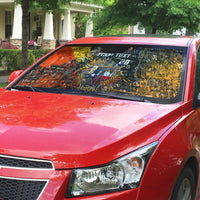Personalized Texas State Pride Auto Sun Shade Urban Graffiti Style - Longhorn Skull - Oil Derrick Graphic