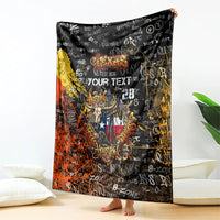 Personalized Texas State Pride Blanket Urban Graffiti Style - Longhorn Skull - Oil Derrick Graphic