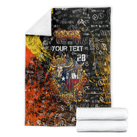 Personalized Texas State Pride Blanket Urban Graffiti Style - Longhorn Skull - Oil Derrick Graphic