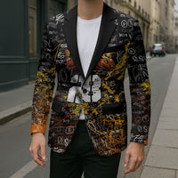 Personalized Texas State Pride Blazer Urban Graffiti Style - Longhorn Skull - Oil Derrick Graphic