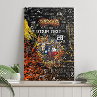 Personalized Texas State Pride Canvas Wall Art Urban Graffiti Style - Longhorn Skull - Oil Derrick Graphic