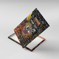 Personalized Texas State Pride Canvas Wall Art Urban Graffiti Style - Longhorn Skull - Oil Derrick Graphic