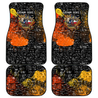 Personalized Texas State Pride Car Mats Urban Graffiti Style - Longhorn Skull - Oil Derrick Graphic