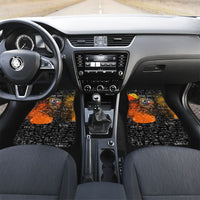 Personalized Texas State Pride Car Mats Urban Graffiti Style - Longhorn Skull - Oil Derrick Graphic