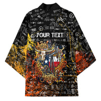 Personalized Texas State Pride Kimono Urban Graffiti Style - Longhorn Skull - Oil Derrick Graphic