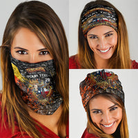 Personalized Texas State Pride Neck Gaiter Urban Graffiti Style - Longhorn Skull - Oil Derrick Graphic