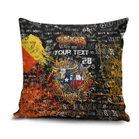 Personalized Texas State Pride Pillow Cover Urban Graffiti Style - Longhorn Skull - Oil Derrick Graphic
